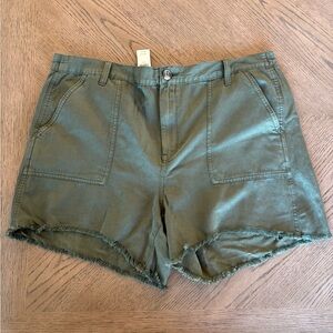 Aerie Sage Green Women's Linen Shorts